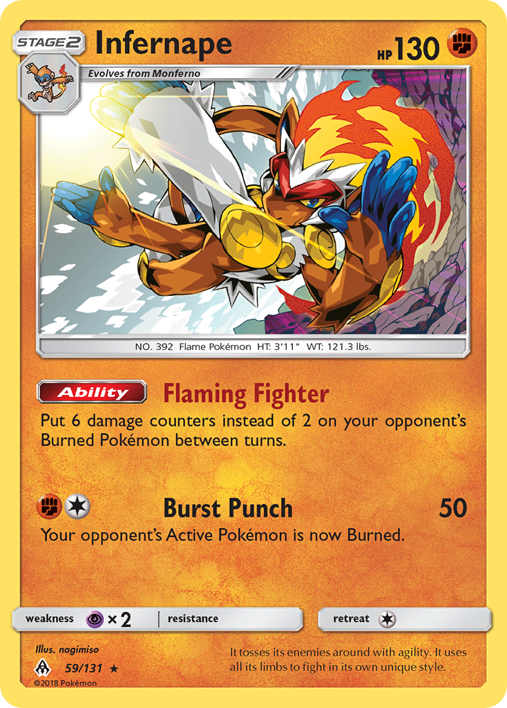 Infernape (59/131) [Sun & Moon: Forbidden Light] | Play N Trade Winnipeg