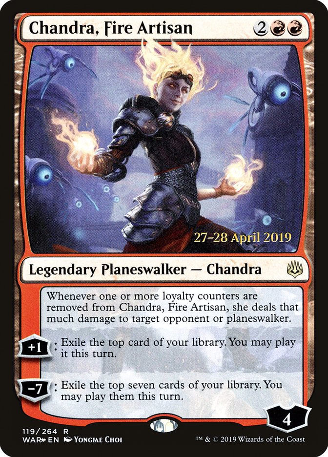 Chandra, Fire Artisan  [War of the Spark Prerelease Promos] | Play N Trade Winnipeg