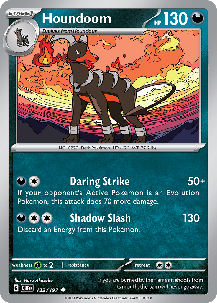 Houndoom (133/197) [Scarlet & Violet: Obsidian Flames] | Play N Trade Winnipeg