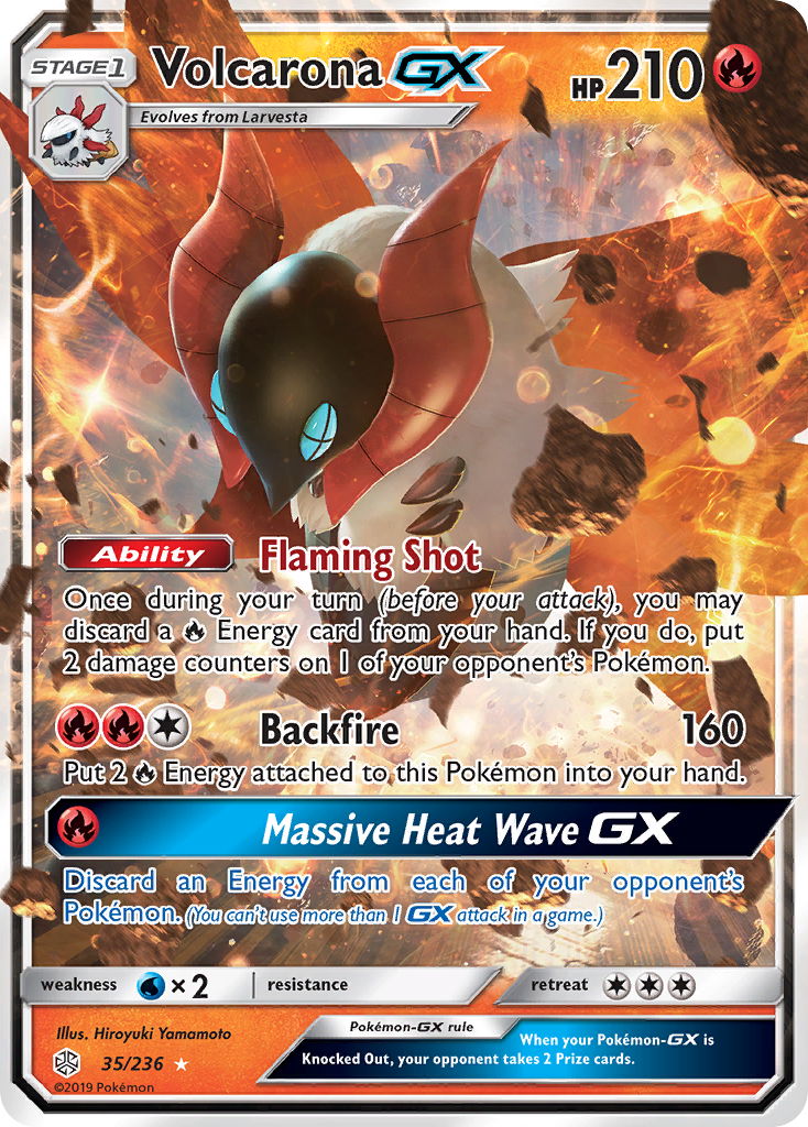 Volcarona GX (35/236) [Sun & Moon: Cosmic Eclipse] | Play N Trade Winnipeg