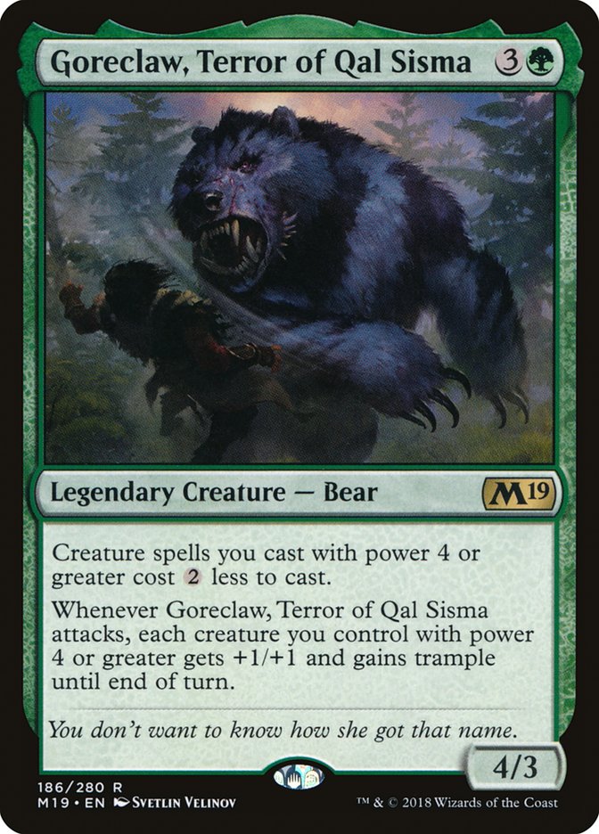 Goreclaw, Terror of Qal Sisma [Core Set 2019] | Play N Trade Winnipeg