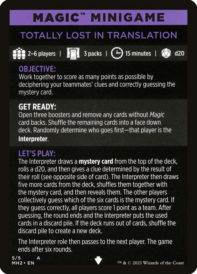 Totally Lost in Translation (Magic Minigame) [Modern Horizons 2 Minigame] | Play N Trade Winnipeg