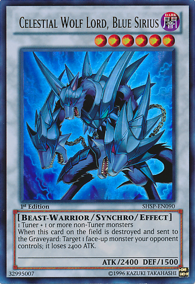 Celestial Wolf Lord, Blue Sirius [SHSP-EN090] Ultra Rare | Play N Trade Winnipeg