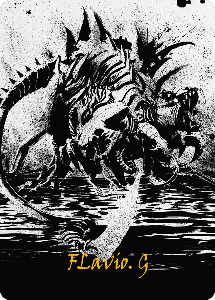 Karumonix, the Rat King Art Card (Gold-Stamped Signature) [Phyrexia: All Will Be One Art Series] | Play N Trade Winnipeg