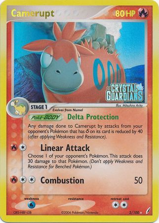 Camerupt (3/100) (Stamped) [EX: Crystal Guardians] | Play N Trade Winnipeg