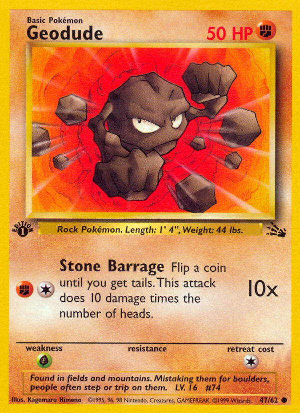 Geodude (47/62) [Fossil 1st Edition] | Play N Trade Winnipeg