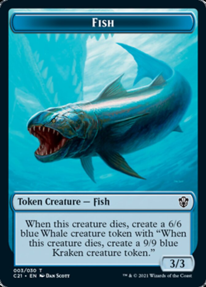 Beast (010) // Fish Token [Commander 2021 Tokens] | Play N Trade Winnipeg