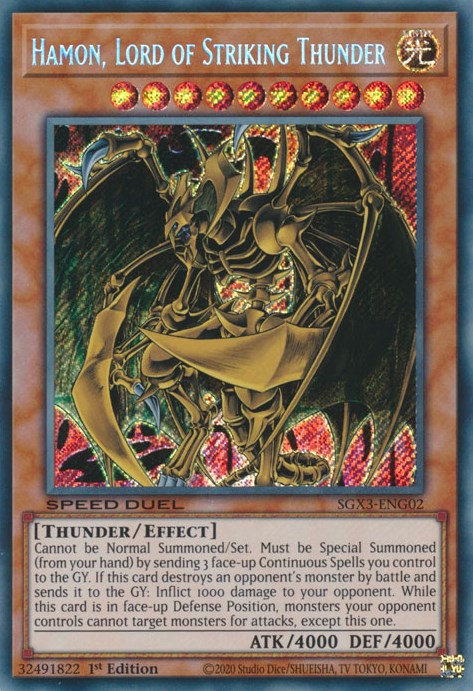 Hamon, Lord of Striking Thunder [SGX3-ENG02] Secret Rare | Play N Trade Winnipeg