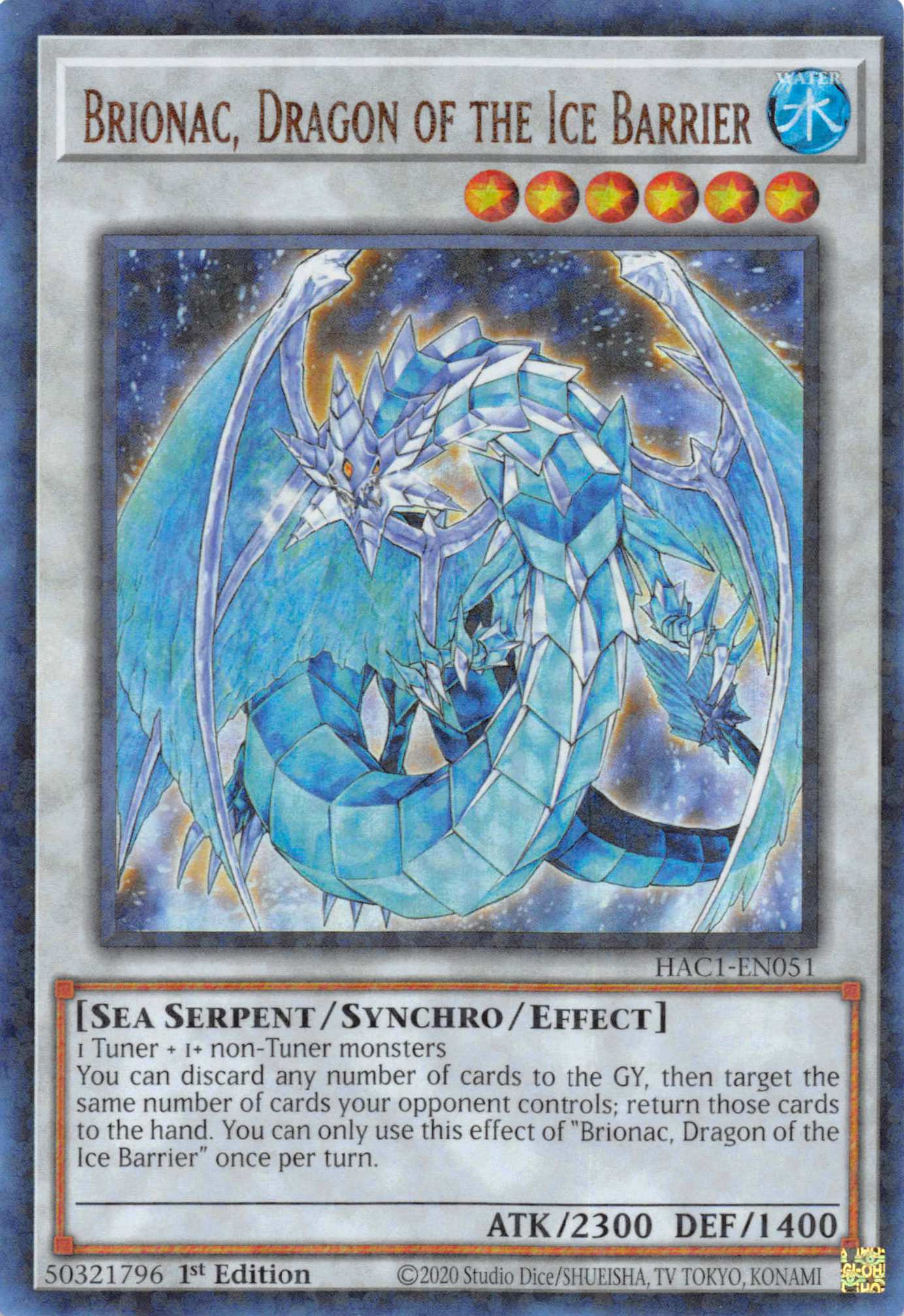 Brionac, Dragon of the Ice Barrier (Duel Terminal) [HAC1-EN051] Parallel Rare | Play N Trade Winnipeg