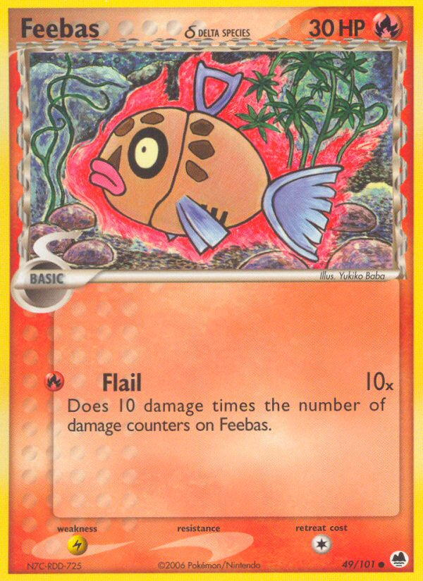 Feebas (49/101) (Delta Species) [EX: Dragon Frontiers] | Play N Trade Winnipeg