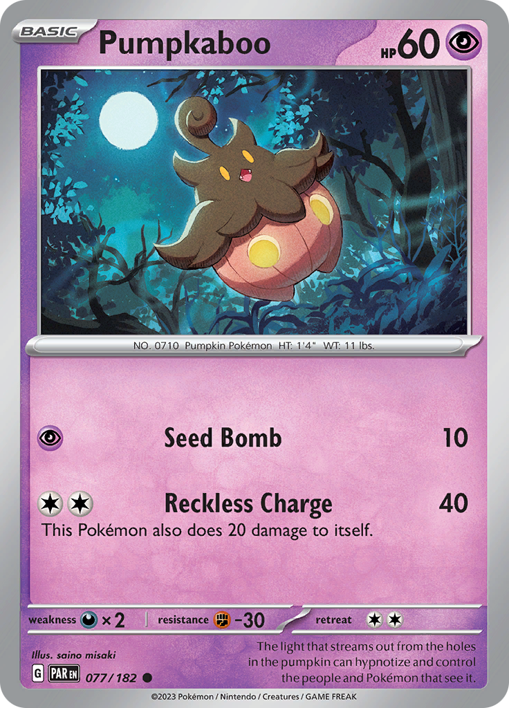 Pumpkaboo (077/182) [Scarlet & Violet: Paradox Rift] | Play N Trade Winnipeg