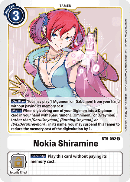 Nokia Shiramine [BT5-092] [Battle of Omni] | Play N Trade Winnipeg