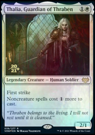 Thalia, Guardian of Thraben [Innistrad: Crimson Vow Prerelease Promos] | Play N Trade Winnipeg
