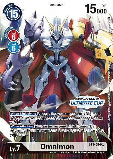 Omnimon [BT1-084] (April Ultimate Cup 2022) [Release Special Booster Promos] | Play N Trade Winnipeg