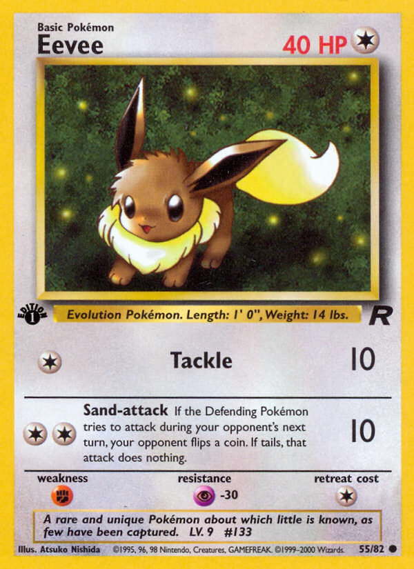 Eevee (55/82) [Team Rocket 1st Edition] | Play N Trade Winnipeg