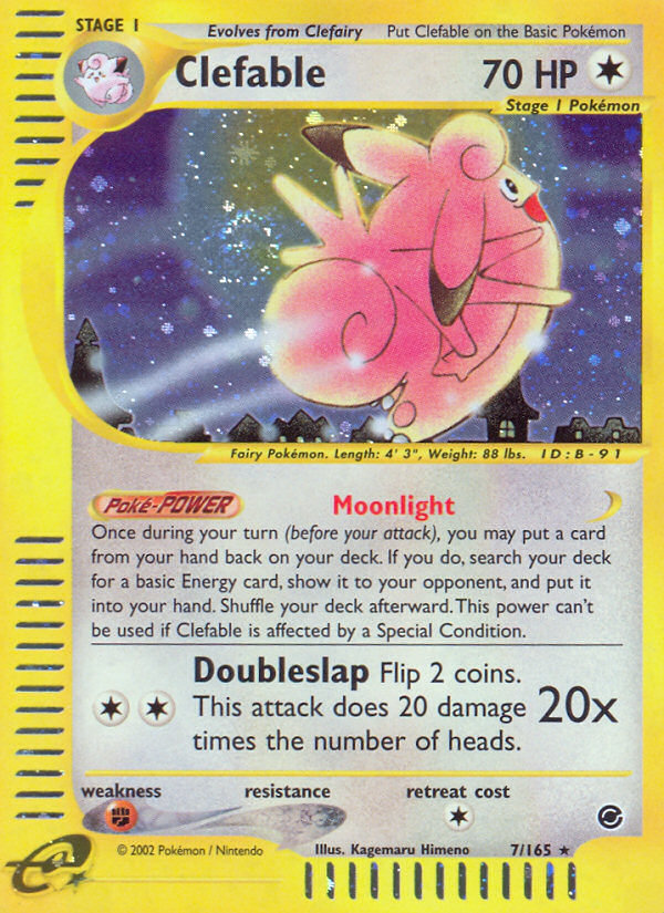 Clefable (7/165) [Expedition: Base Set] | Play N Trade Winnipeg