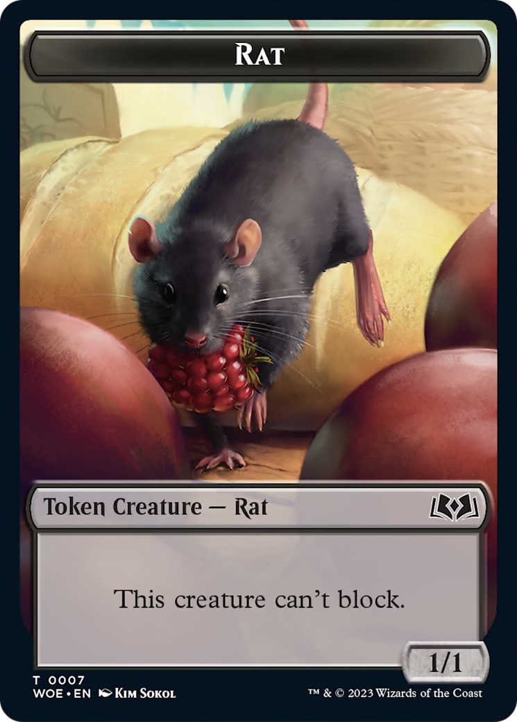 Rat Token [Wilds of Eldraine Tokens] | Play N Trade Winnipeg