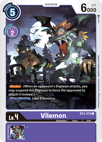 Vilemon [BT2-072] [Release Special Booster Ver.1.0] | Play N Trade Winnipeg