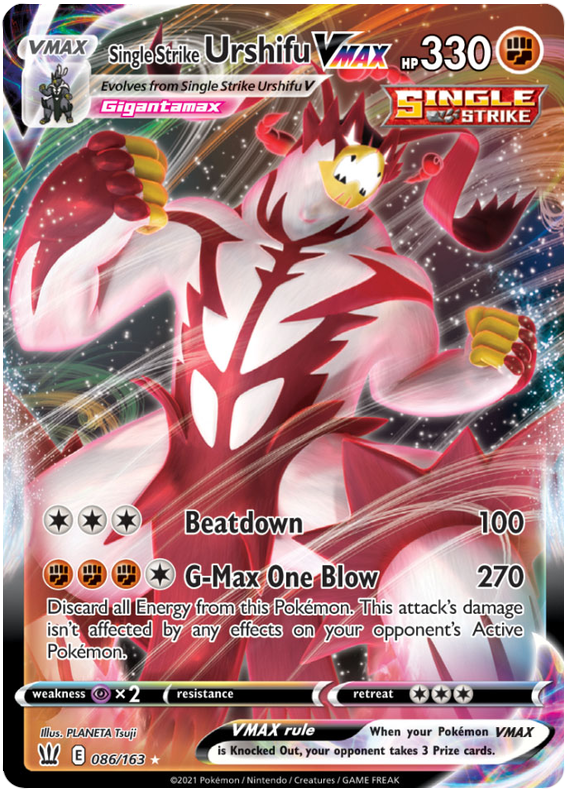 Single Strike Urshifu VMAX (086/163) (Jumbo Card) [Sword & Shield: Battle Styles] | Play N Trade Winnipeg