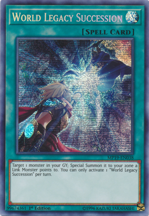 World Legacy Succession [MP19-EN038] Prismatic Secret Rare | Play N Trade Winnipeg