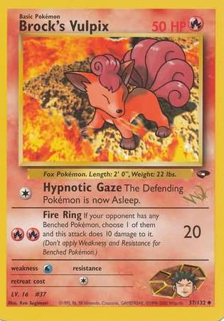 Brock's Vulpix (37/132) (W Stamped Promo) [Gym Challenge Unlimited] | Play N Trade Winnipeg