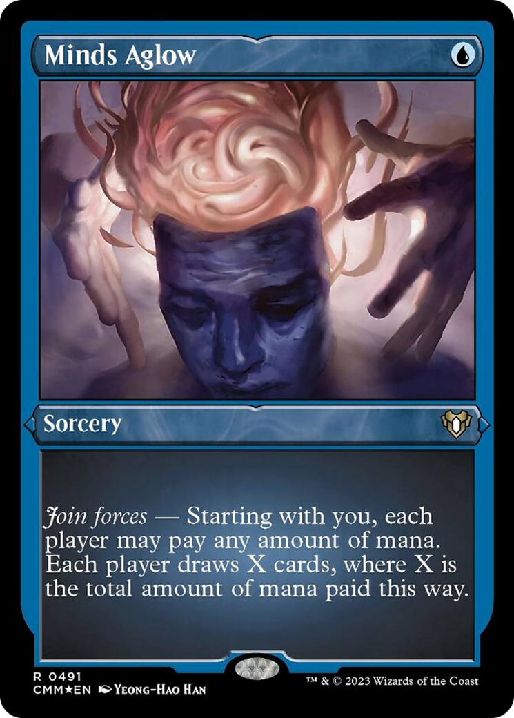 Minds Aglow (Foil Etched) [Commander Masters] | Play N Trade Winnipeg