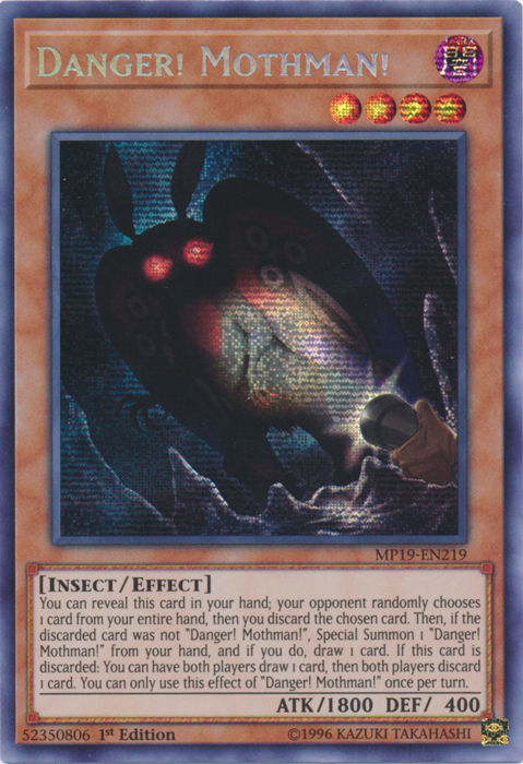 Danger! Mothman! [MP19-EN219] Prismatic Secret Rare | Play N Trade Winnipeg