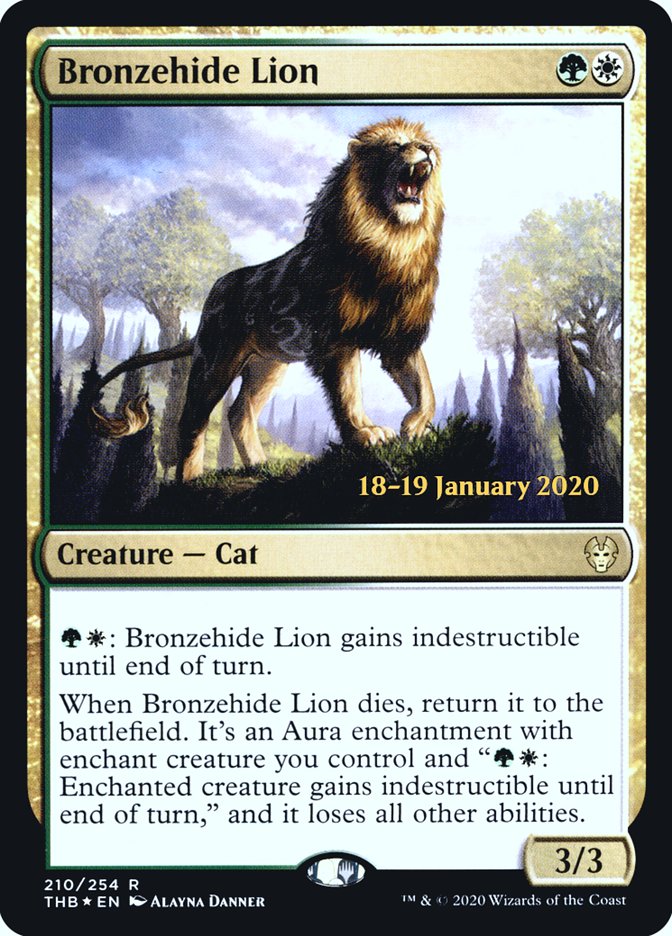 Bronzehide Lion [Theros Beyond Death Prerelease Promos] | Play N Trade Winnipeg