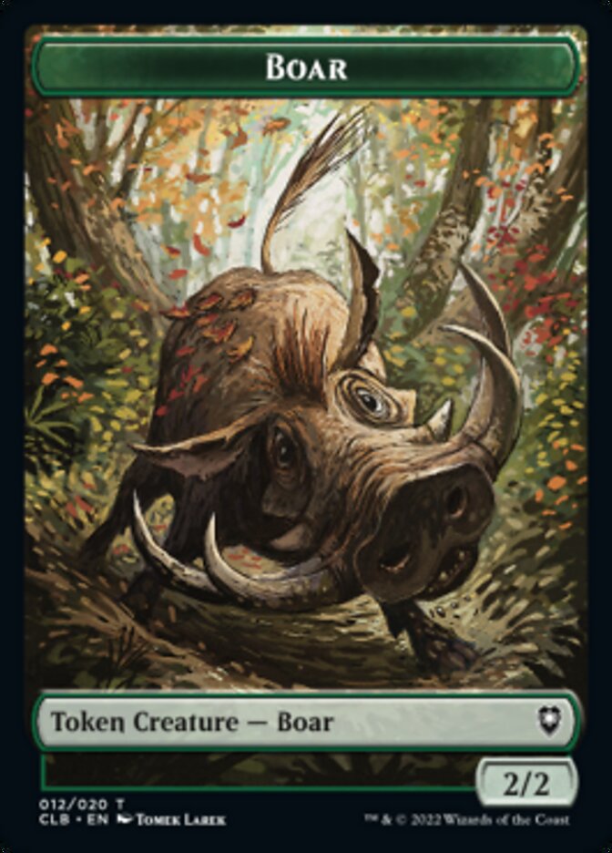 Treasure // Boar Double-sided Token [Commander Legends: Battle for Baldur's Gate Tokens] | Play N Trade Winnipeg