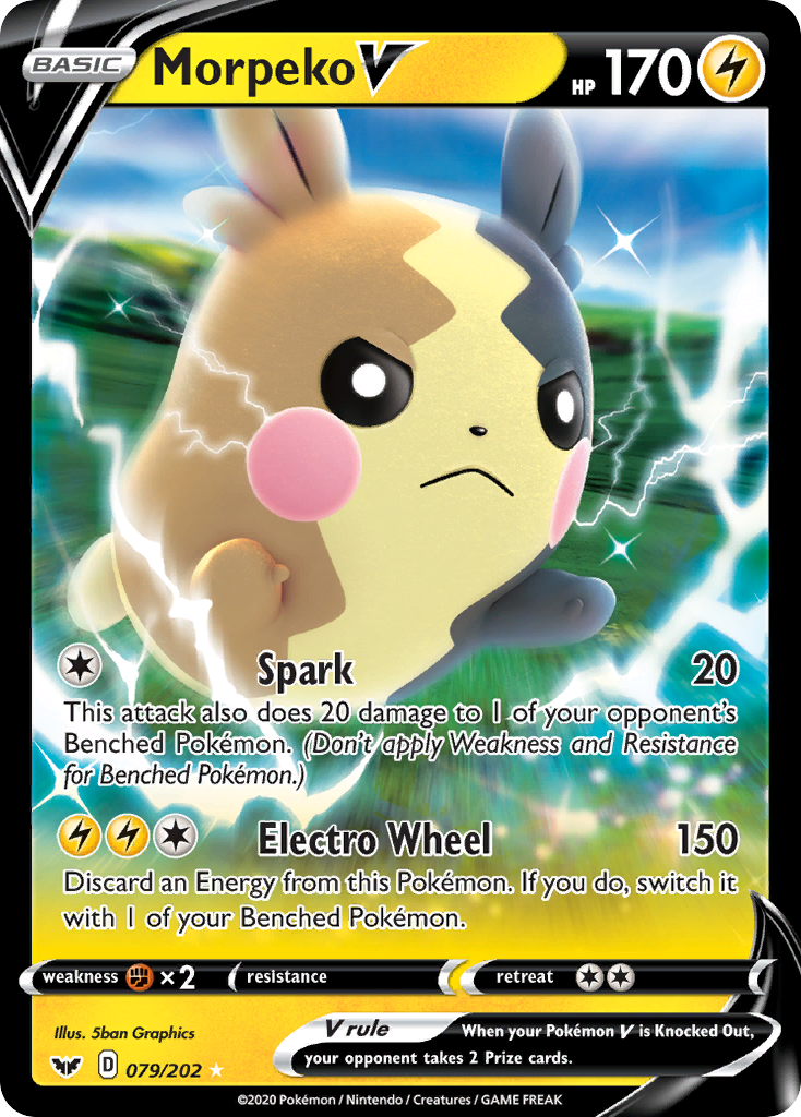 Morpeko V (079/202) [Sword & Shield: Base Set] | Play N Trade Winnipeg