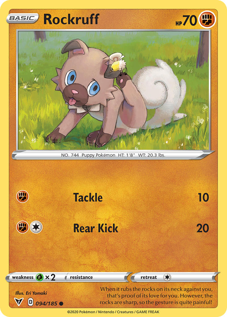 Rockruff (094/185) [Sword & Shield: Vivid Voltage] | Play N Trade Winnipeg