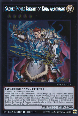 Sacred Noble Knight of King Artorigus [NKRT-EN038] Platinum Rare | Play N Trade Winnipeg