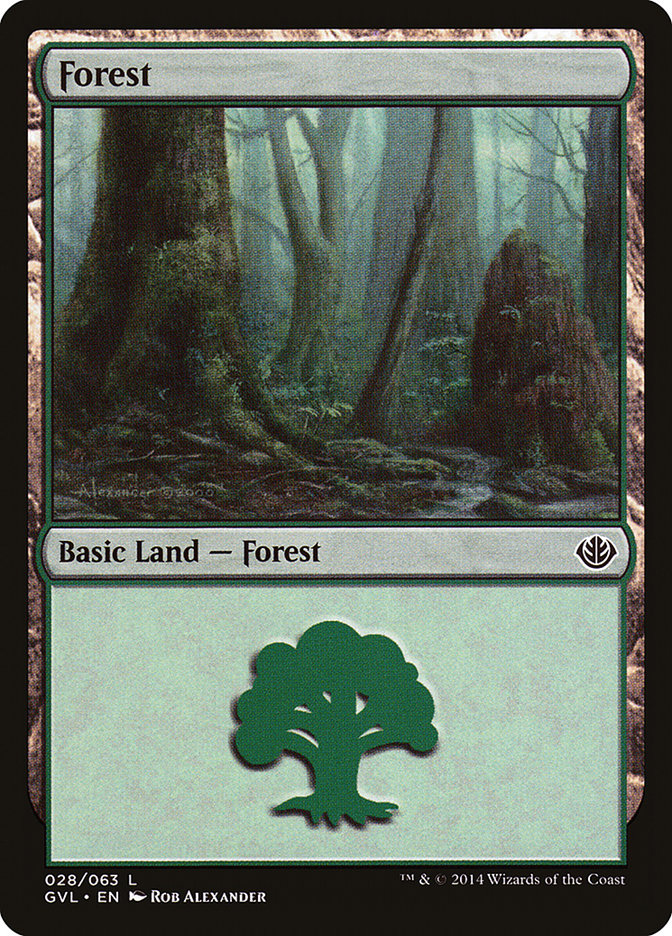 Forest (28) (Garruk vs. Liliana) [Duel Decks Anthology] | Play N Trade Winnipeg