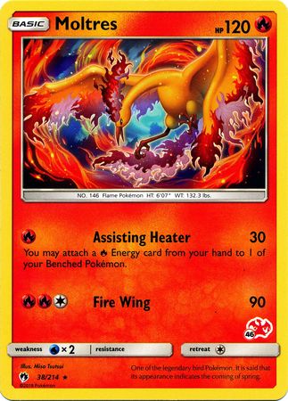 Moltres (38/214) (Charizard Stamp #46) [Battle Academy 2020] | Play N Trade Winnipeg