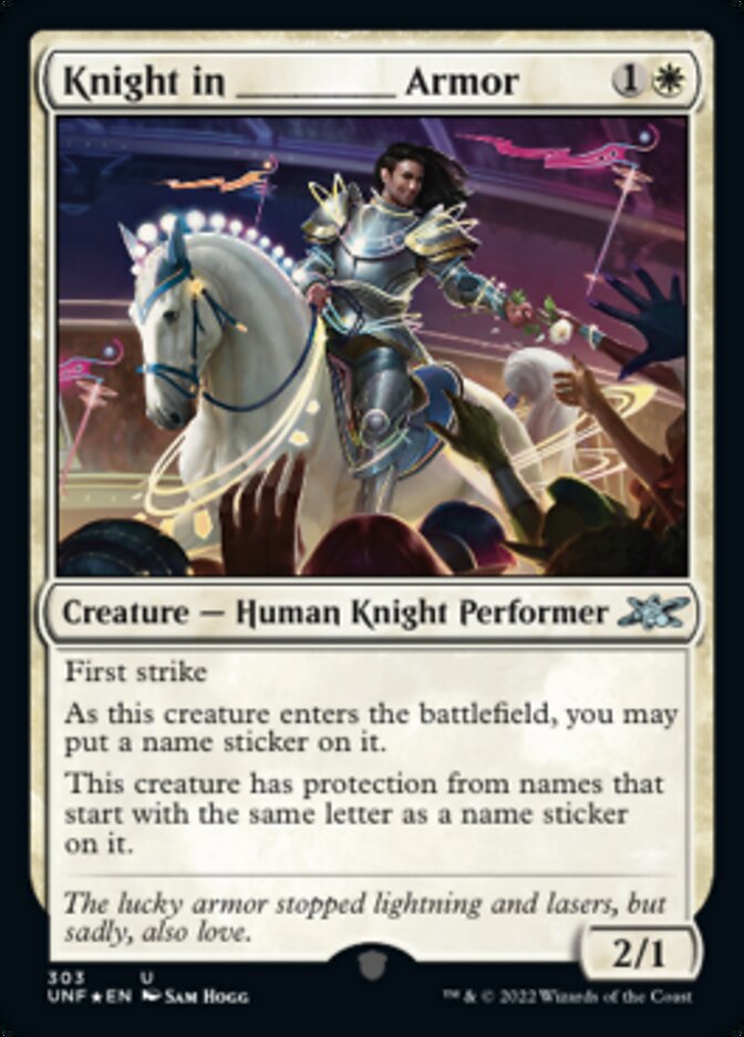 Knight in _____ Armor (Galaxy Foil) [Unfinity] | Play N Trade Winnipeg