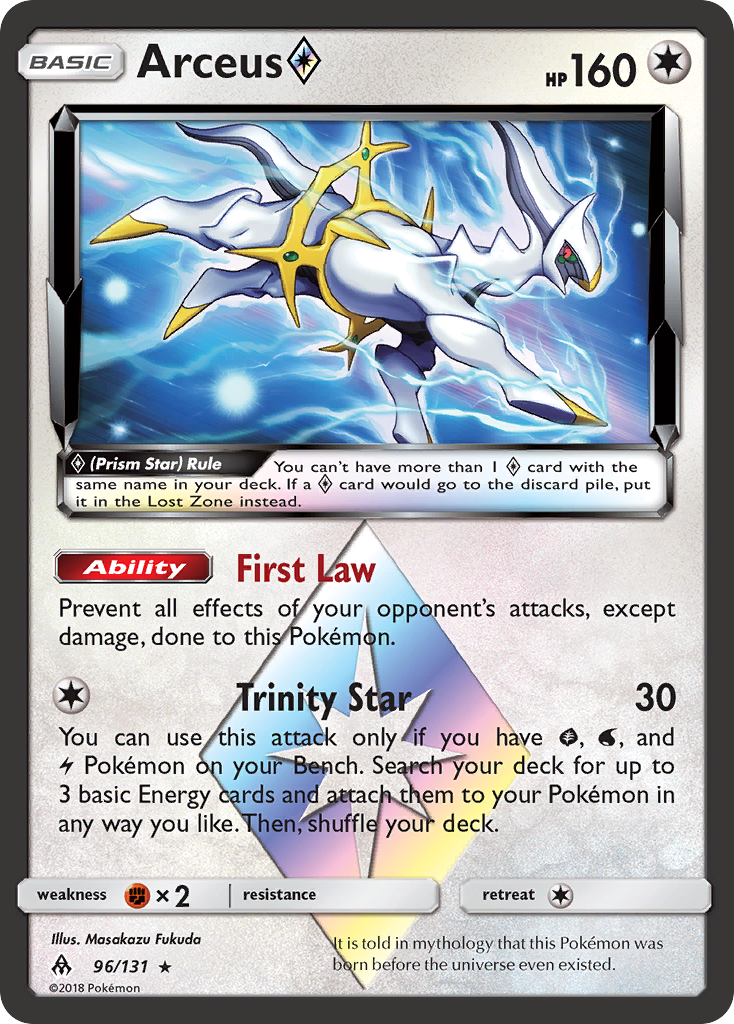 Arceus (96/131) (Prism Star) [Sun & Moon: Forbidden Light] | Play N Trade Winnipeg