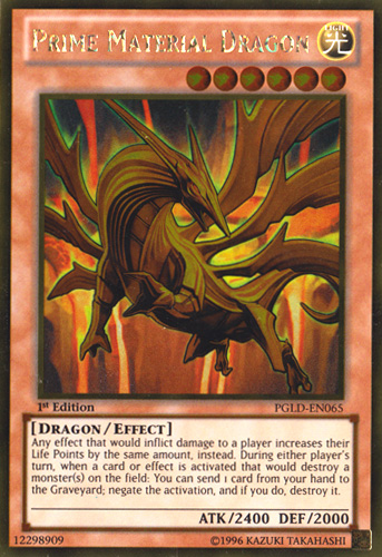 Prime Material Dragon [PGLD-EN065] Gold Rare | Play N Trade Winnipeg