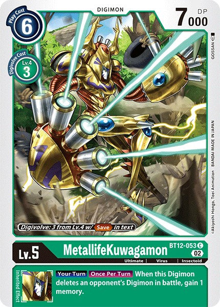 MetallifeKuwagamon [BT12-053] [Across Time] | Play N Trade Winnipeg