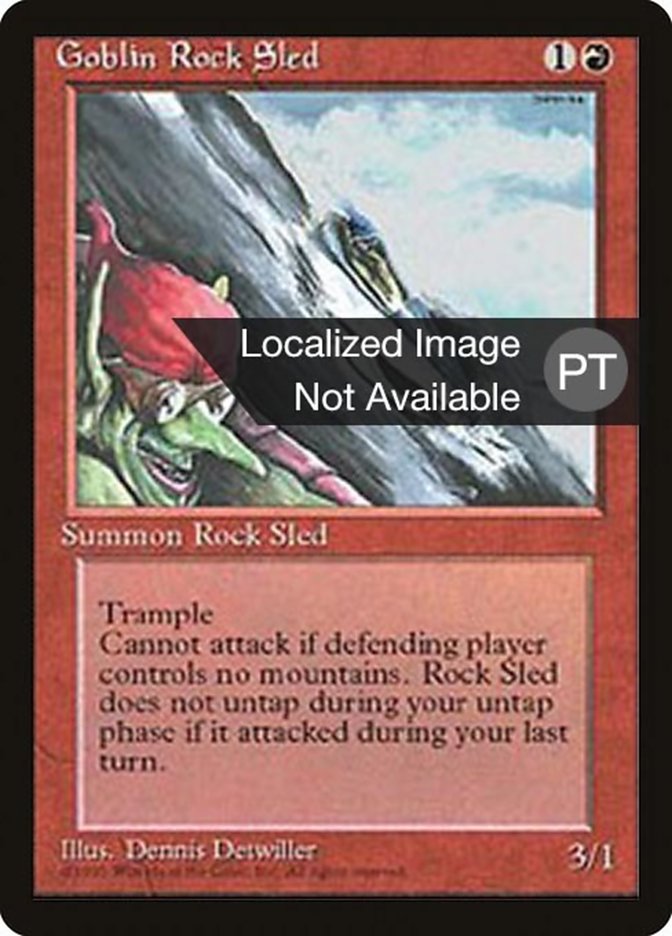 Goblin Rock Sled [Fourth Edition (Foreign Black Border)] | Play N Trade Winnipeg