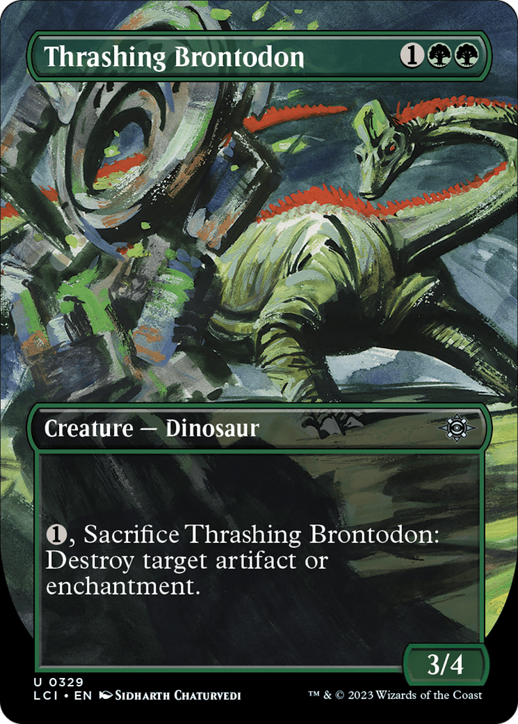 Thrashing Brontodon (Borderless) [The Lost Caverns of Ixalan] | Play N Trade Winnipeg