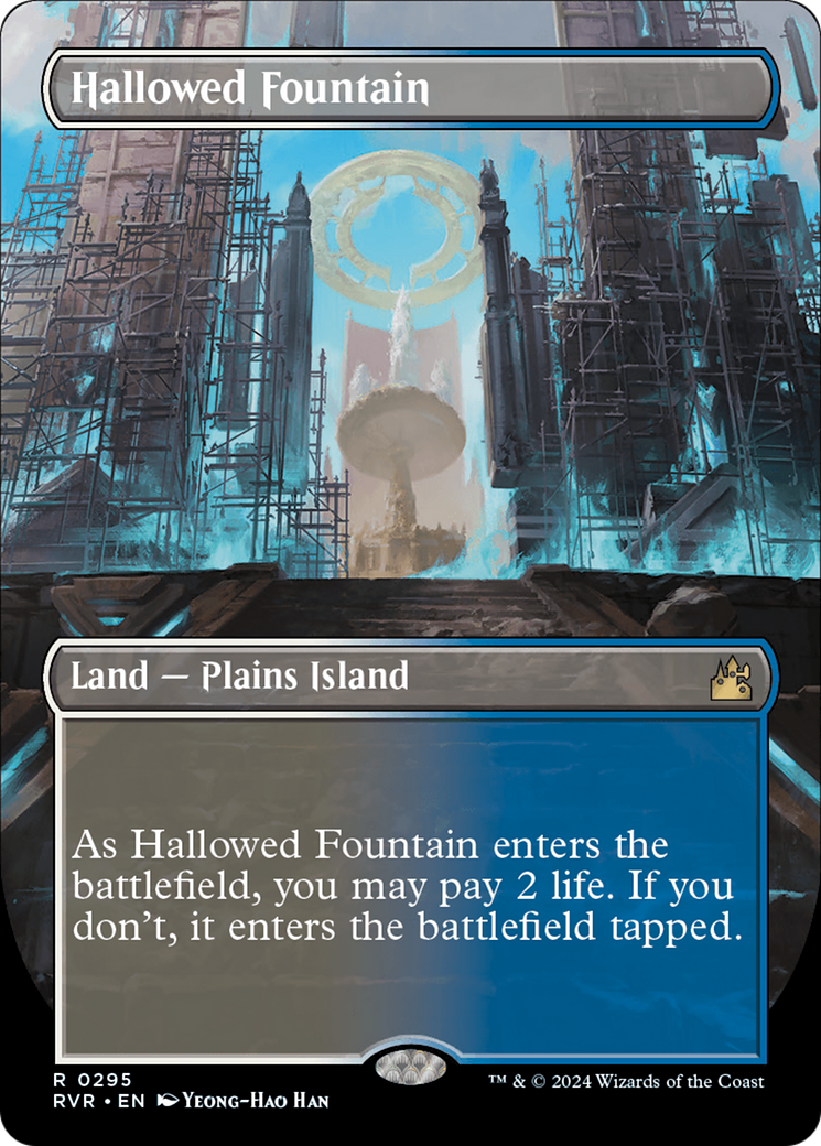 Hallowed Fountain (Borderless) [Ravnica Remastered] | Play N Trade Winnipeg