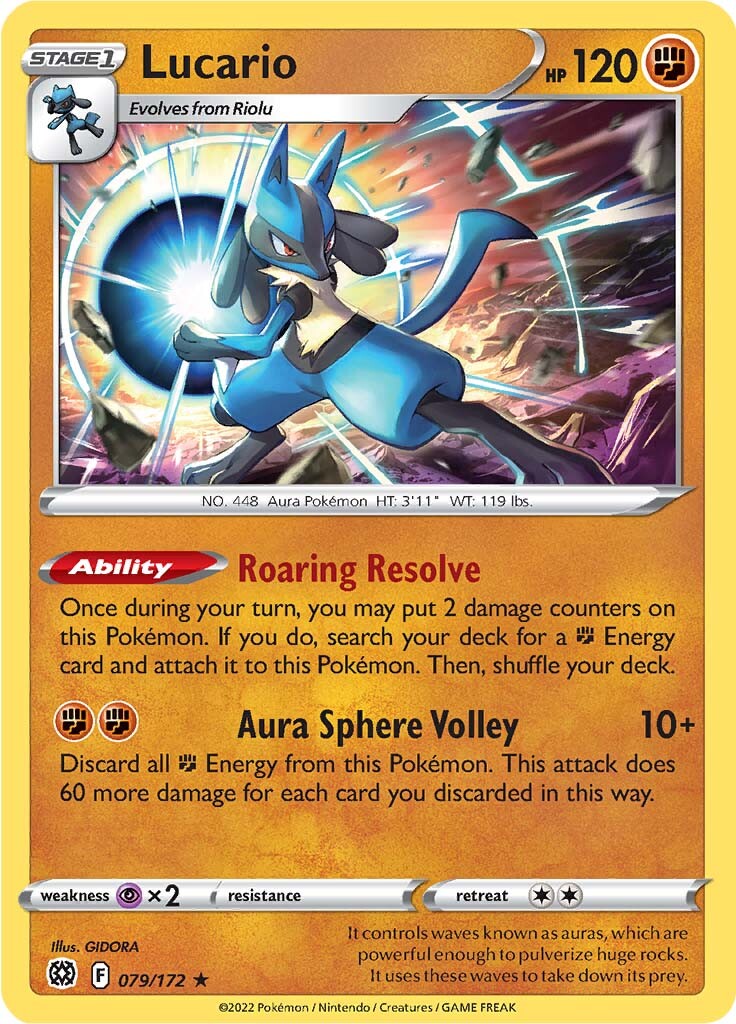 Lucario (079/172) [Sword & Shield: Brilliant Stars] | Play N Trade Winnipeg