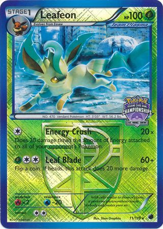 Leafeon (11/116) (States Championship Promo) [Black & White: Plasma Freeze] | Play N Trade Winnipeg