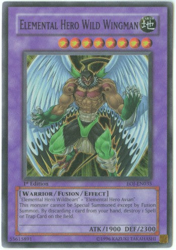 Elemental Hero Wild Wingman [EOJ-EN035] Super Rare | Play N Trade Winnipeg