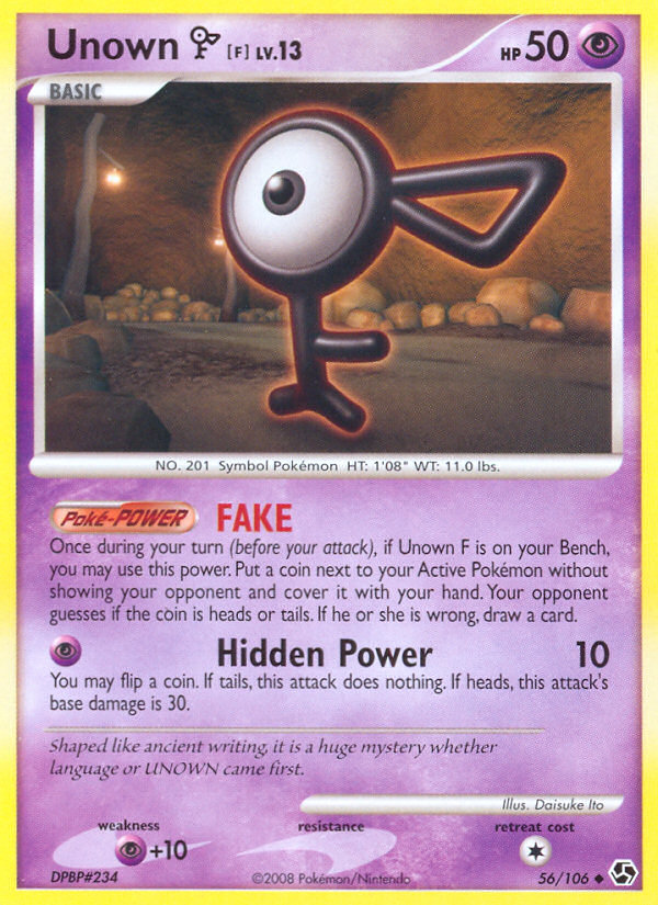 Unown F (56/106) [Diamond & Pearl: Great Encounters] | Play N Trade Winnipeg