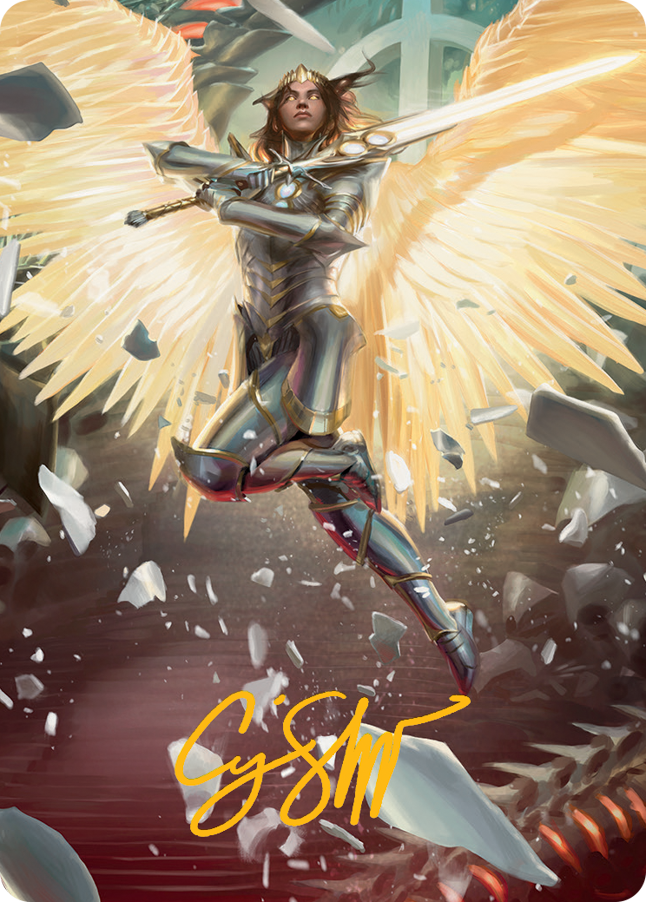 Archangel Elspeth Art Card (Gold-Stamped Signature) [March of the Machine Art Series] | Play N Trade Winnipeg