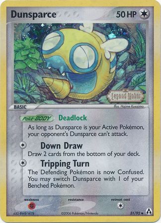 Dunsparce (31/92) (Stamped) [EX: Legend Maker] | Play N Trade Winnipeg