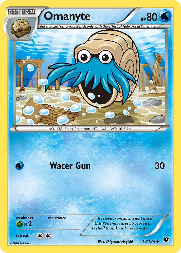 Omanyte (17/124) [XY: Fates Collide] | Play N Trade Winnipeg