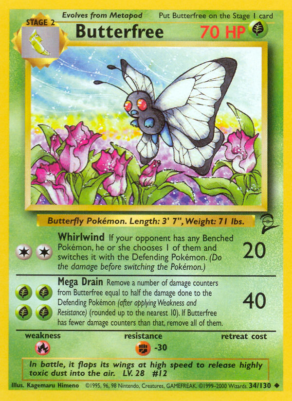 Butterfree (34/130) [Base Set 2] | Play N Trade Winnipeg