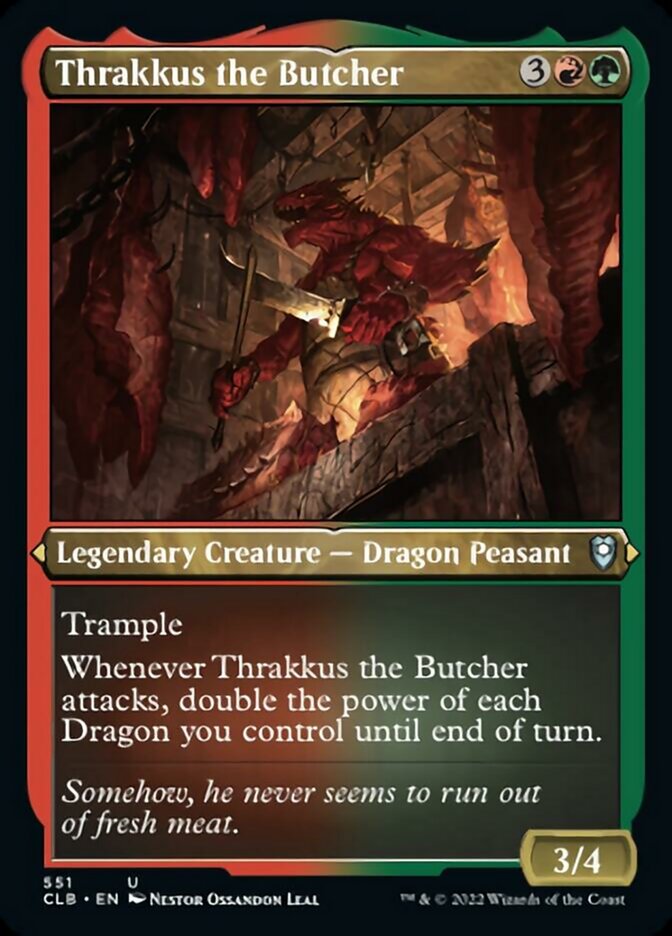 Thrakkus the Butcher (Foil Etched) [Commander Legends: Battle for Baldur's Gate] | Play N Trade Winnipeg